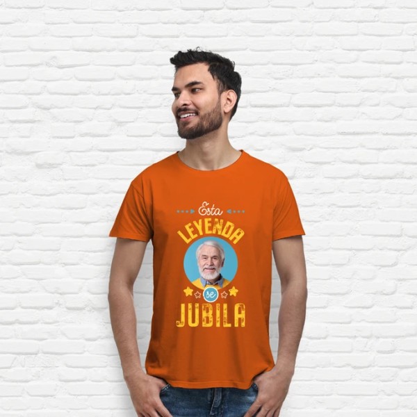 camiseta esta leyenda se jubila foto personalizable