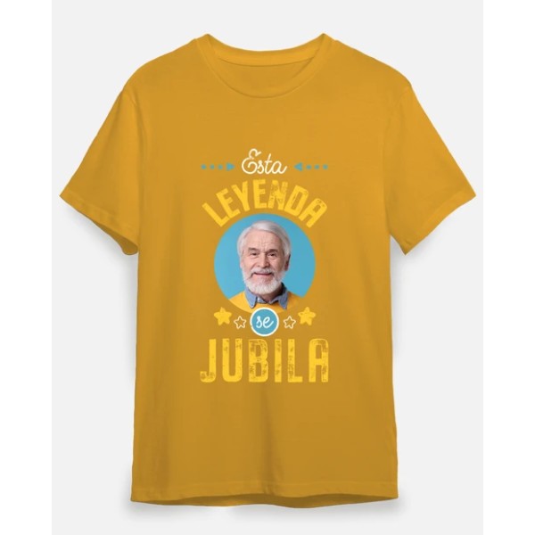 camiseta esta leyenda se jubila foto personalizable