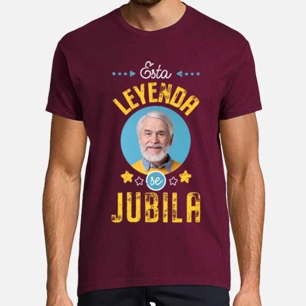 camiseta esta leyenda se jubila foto personalizable