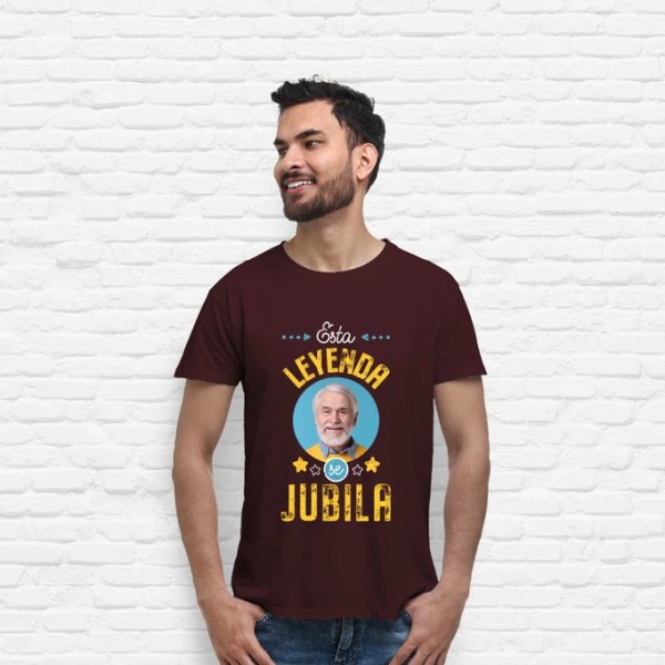 camiseta esta leyenda se jubila foto personalizable