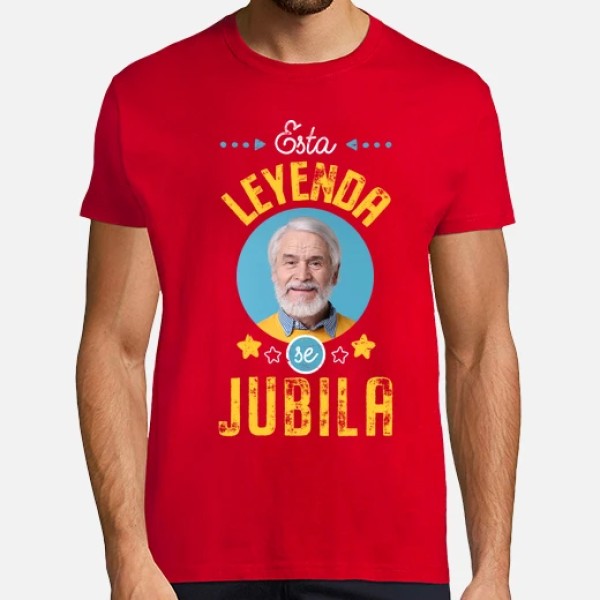 camiseta esta leyenda se jubila foto personalizable