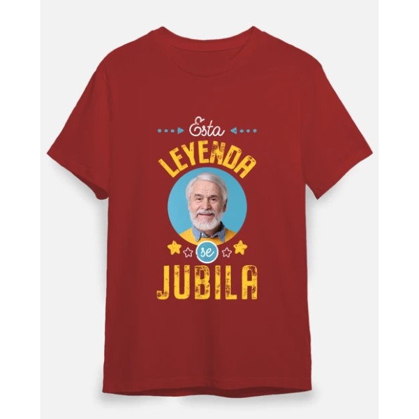 camiseta esta leyenda se jubila foto personalizable
