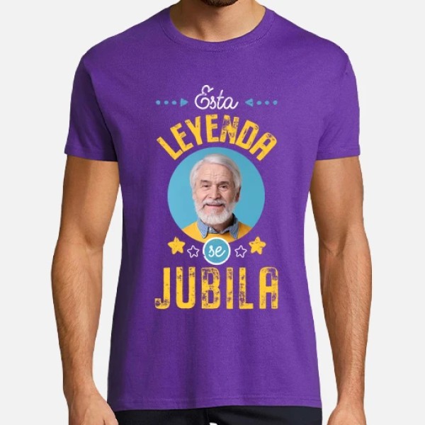 camiseta esta leyenda se jubila foto personalizable