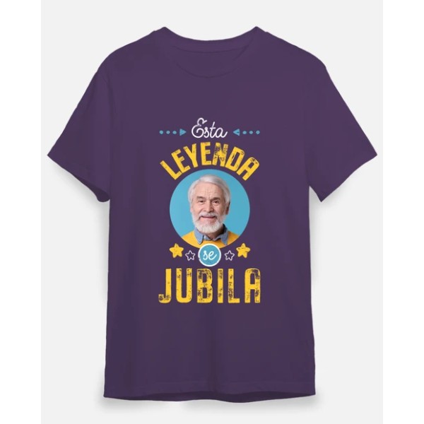 camiseta esta leyenda se jubila foto personalizable