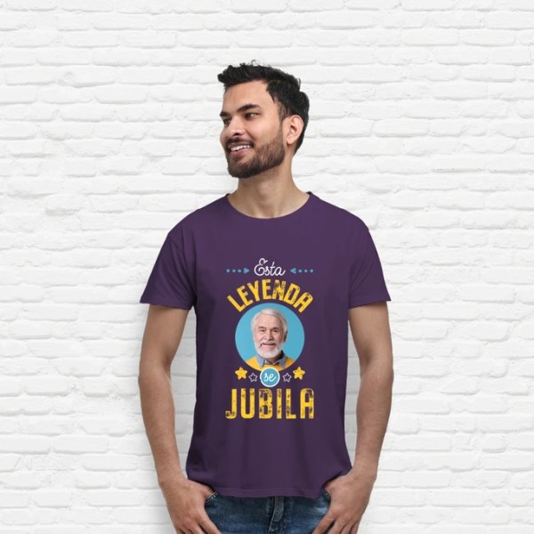 camiseta esta leyenda se jubila foto personalizable