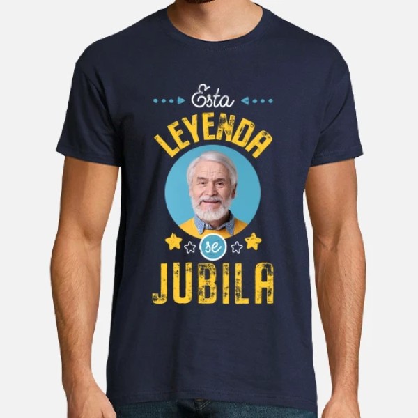 camiseta esta leyenda se jubila foto personalizable
