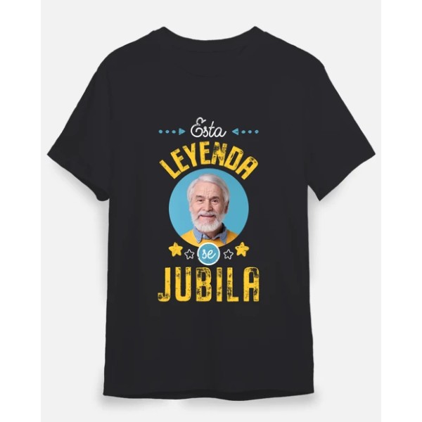 camiseta esta leyenda se jubila foto personalizable