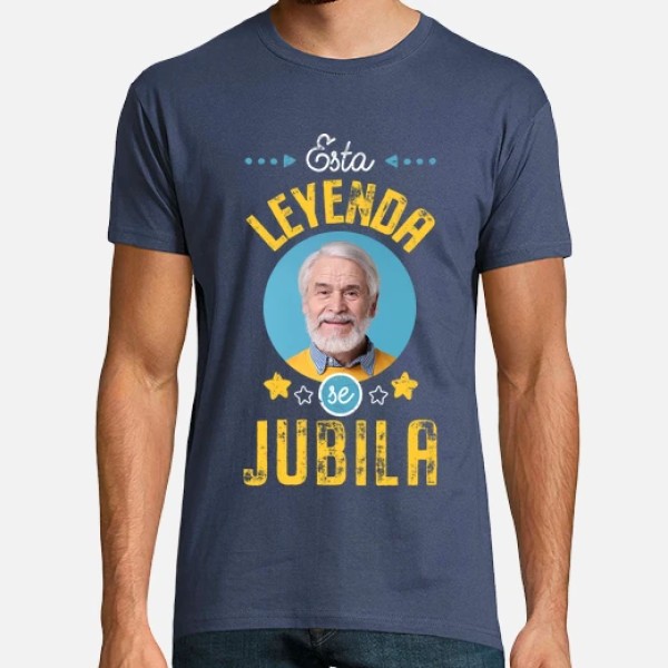 camiseta esta leyenda se jubila foto personalizable