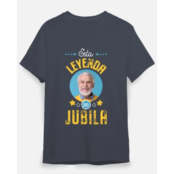 camiseta esta leyenda se jubila foto personalizable