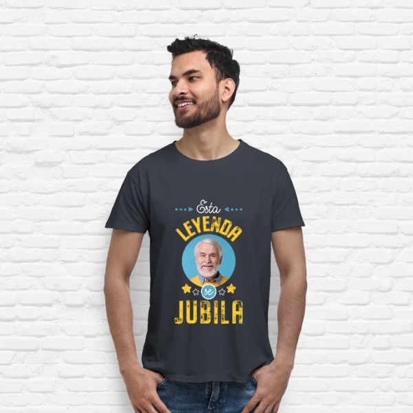 camiseta esta leyenda se jubila foto personalizable