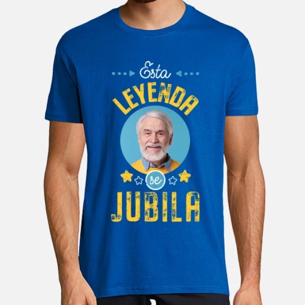 camiseta esta leyenda se jubila foto personalizable