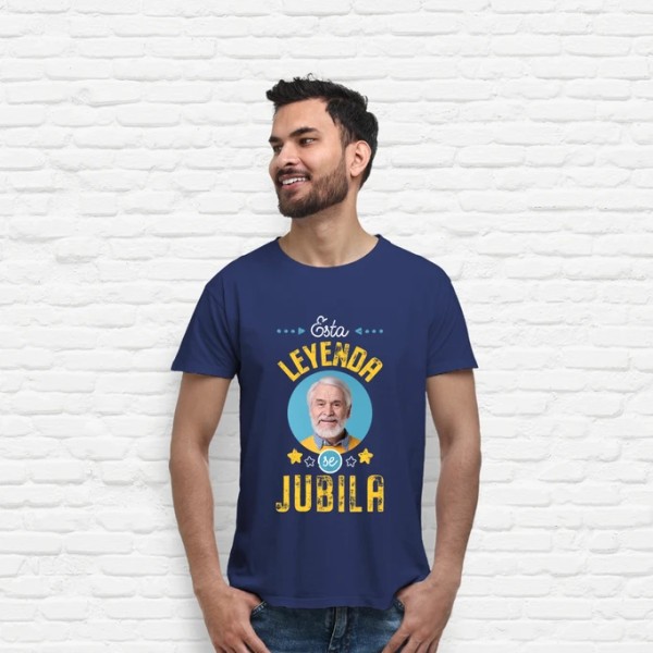 camiseta esta leyenda se jubila foto personalizable