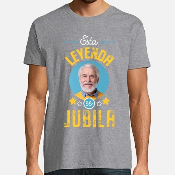camiseta esta leyenda se jubila foto personalizable