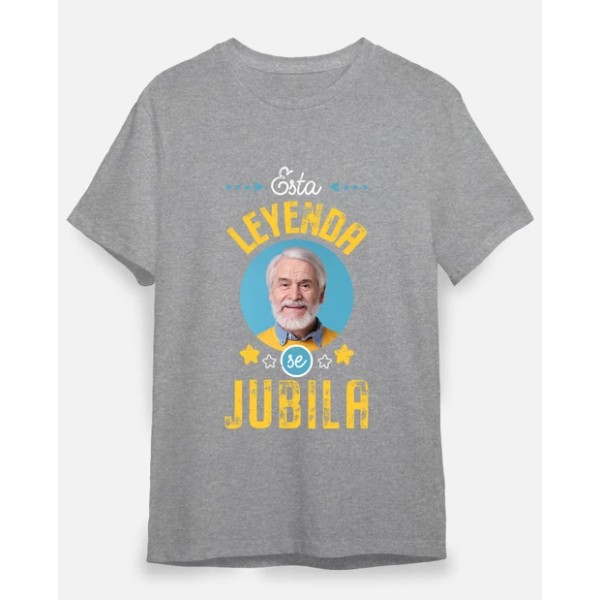 camiseta esta leyenda se jubila foto personalizable