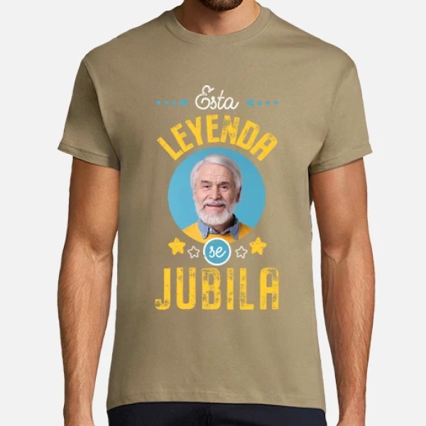 camiseta esta leyenda se jubila foto personalizable