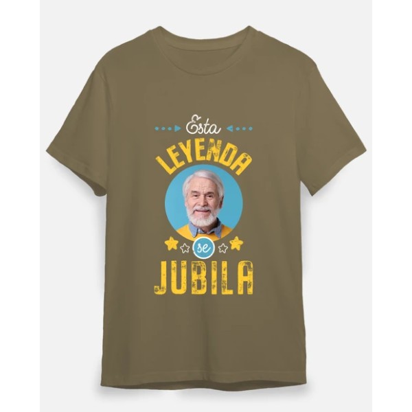 camiseta esta leyenda se jubila foto personalizable