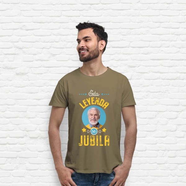 camiseta esta leyenda se jubila foto personalizable