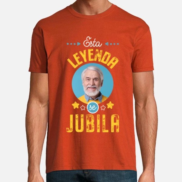camiseta esta leyenda se jubila foto personalizable
