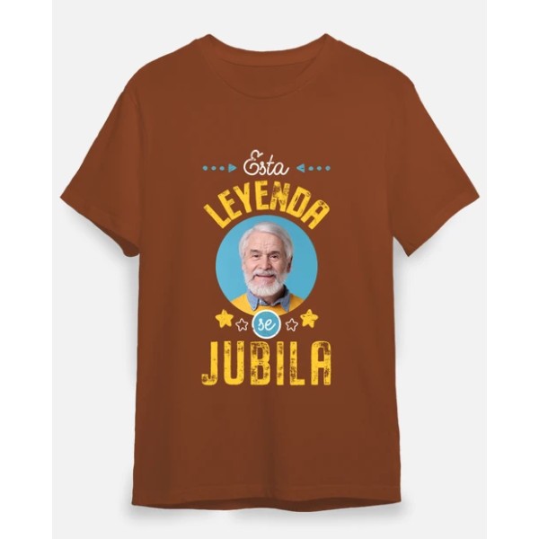 camiseta esta leyenda se jubila foto personalizable