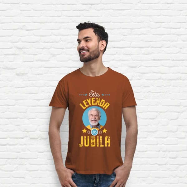 camiseta esta leyenda se jubila foto personalizable