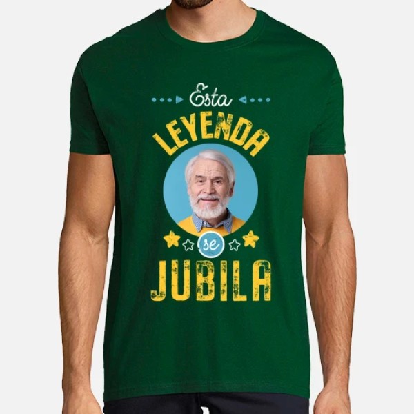 camiseta esta leyenda se jubila foto personalizable