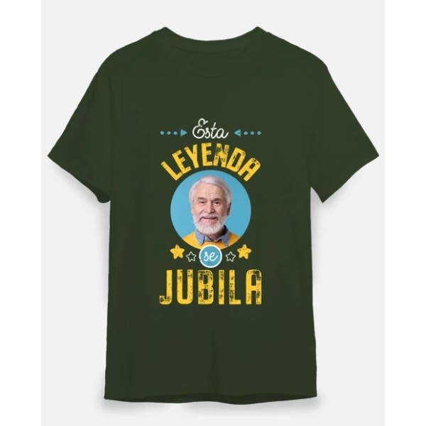 camiseta esta leyenda se jubila foto personalizable