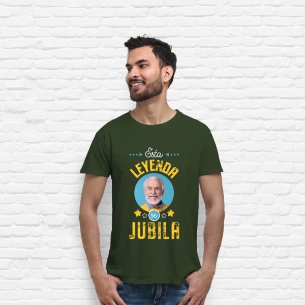 camiseta esta leyenda se jubila foto personalizable