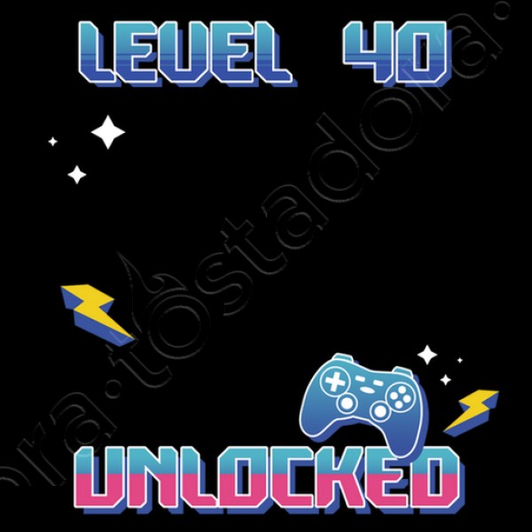camiseta level 40 unlocked foto personalizable