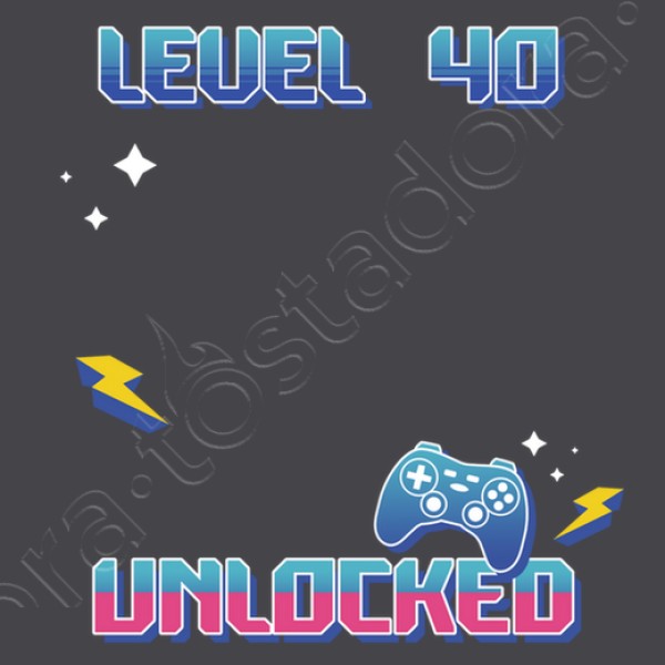 camiseta level 40 unlocked foto personalizable