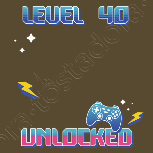 camiseta level 40 unlocked foto personalizable