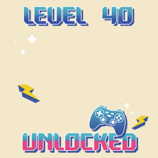 camiseta level 40 unlocked foto personalizable
