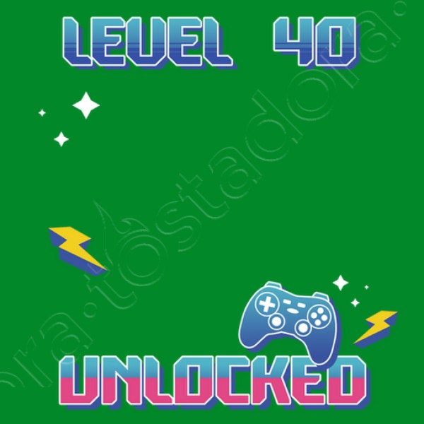 camiseta level 40 unlocked foto personalizable