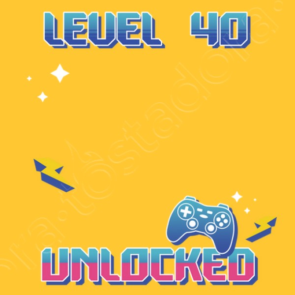 camiseta level 40 unlocked foto personalizable