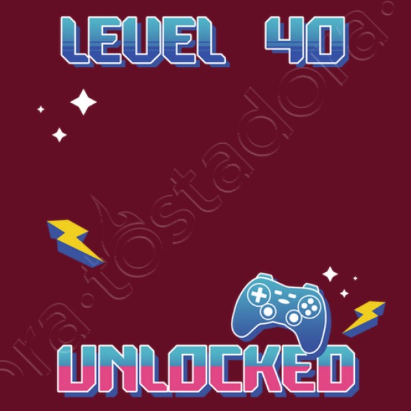 camiseta level 40 unlocked foto personalizable