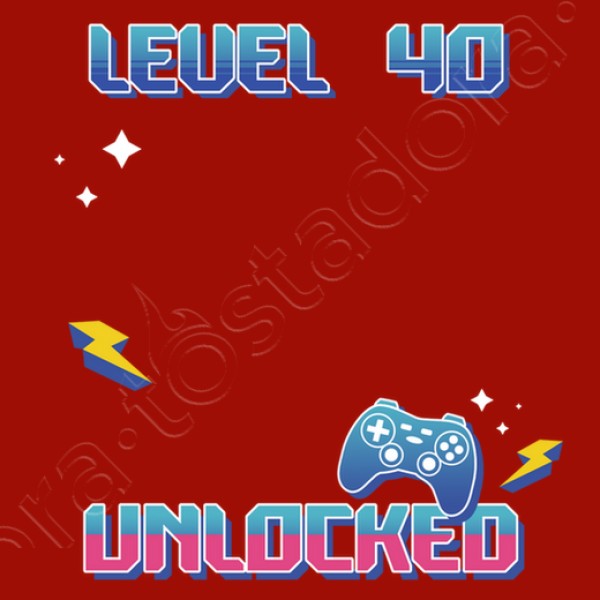 camiseta level 40 unlocked foto personalizable