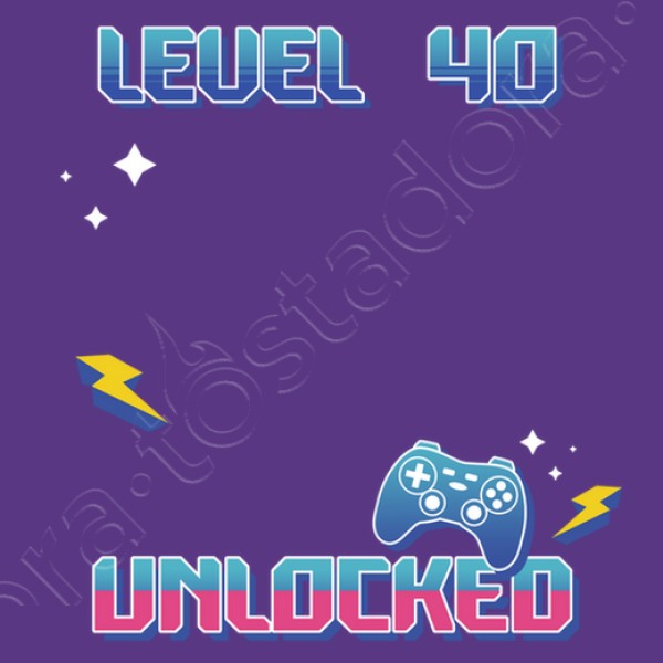 camiseta level 40 unlocked foto personalizable