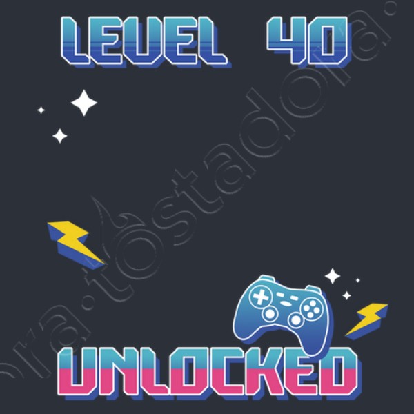 camiseta level 40 unlocked foto personalizable
