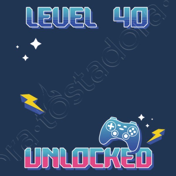 camiseta level 40 unlocked foto personalizable