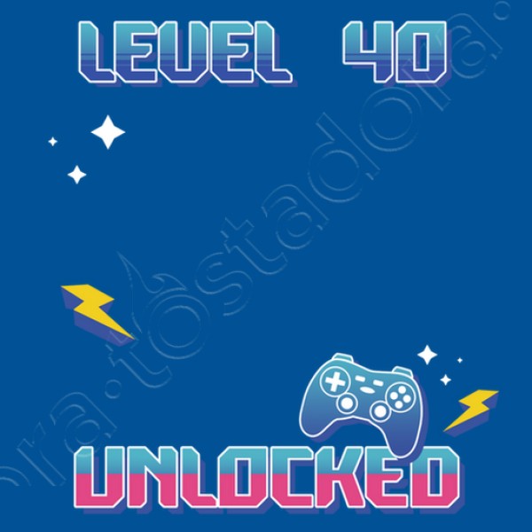 camiseta level 40 unlocked foto personalizable