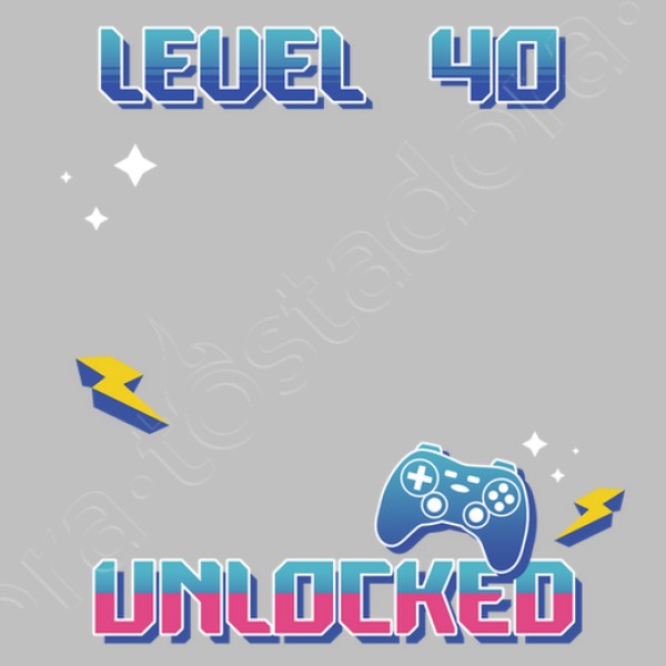 camiseta level 40 unlocked foto personalizable