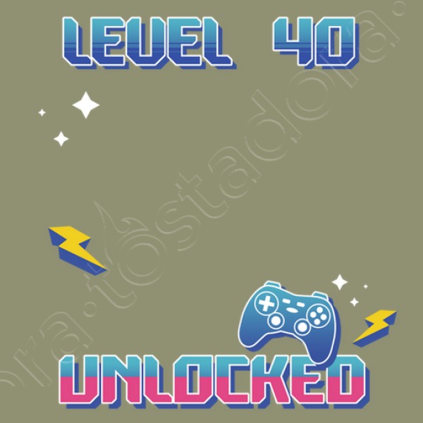 camiseta level 40 unlocked foto personalizable