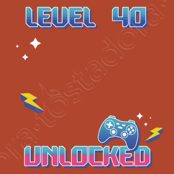 camiseta level 40 unlocked foto personalizable