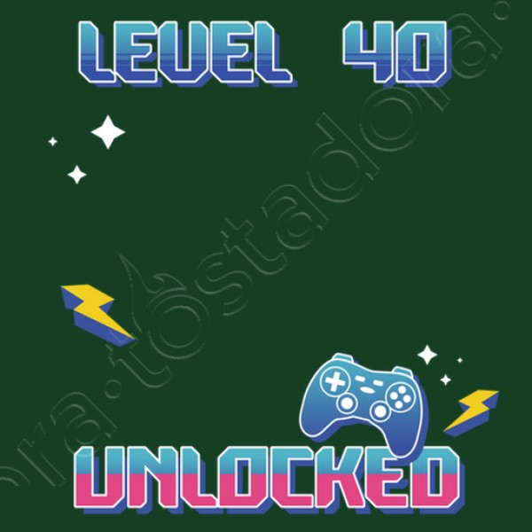 camiseta level 40 unlocked foto personalizable