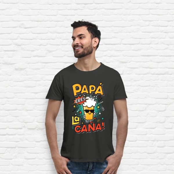 Camiseta graciosa Papu00e1 eres la cau00f1a!