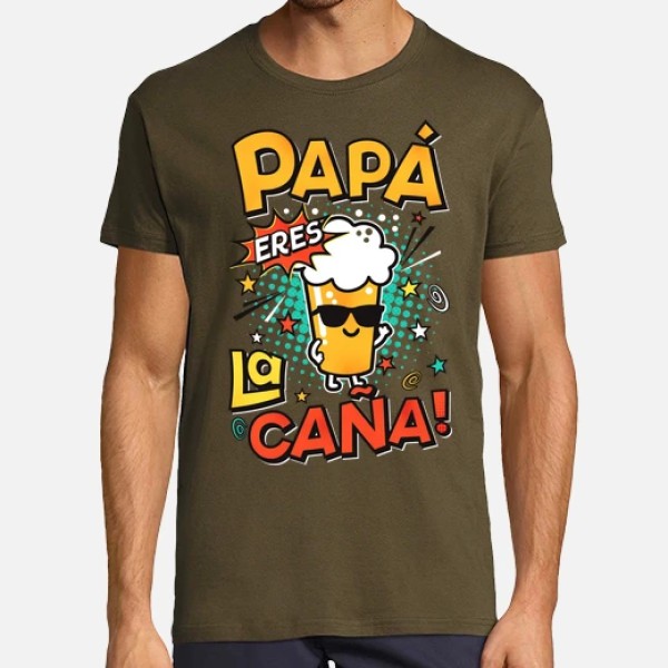 Camiseta graciosa Papu00e1 eres la cau00f1a!
