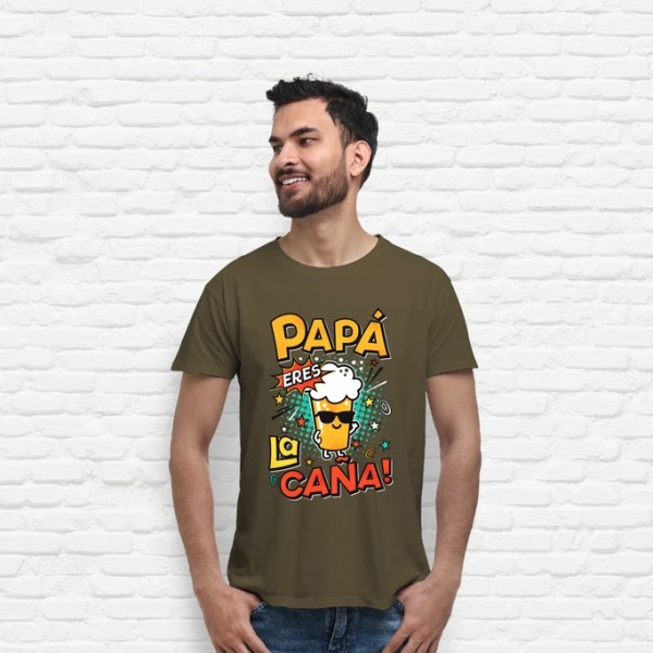 Camiseta graciosa Papu00e1 eres la cau00f1a!