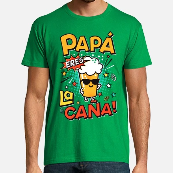 Camiseta graciosa Papu00e1 eres la cau00f1a!