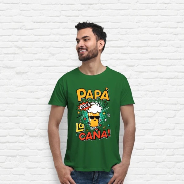 Camiseta graciosa Papu00e1 eres la cau00f1a!
