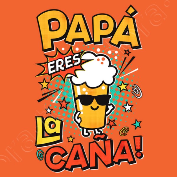 Camiseta graciosa Papu00e1 eres la cau00f1a!
