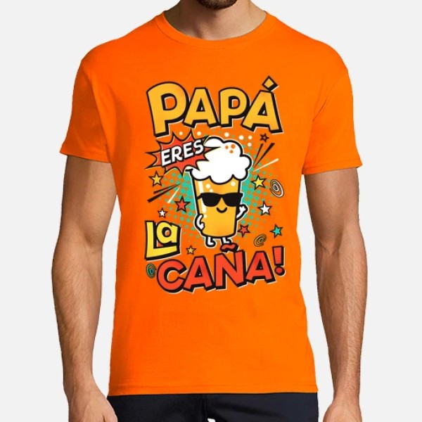Camiseta graciosa Papu00e1 eres la cau00f1a!
